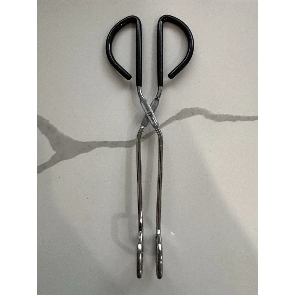 VTG Kitchen Tongs Scissor Black Handle Gripper Stainless Serving barbecue 10